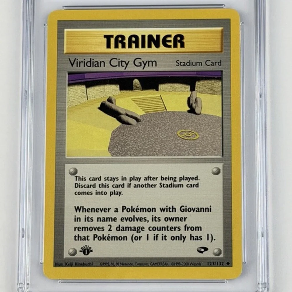 Pokemon Viridian City Gym 123/132 1st Ed CGC 9 Blue Label TCG 2000 Gym challenge